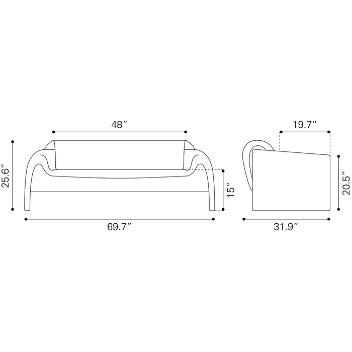 Zuo Modern Horten Sofa