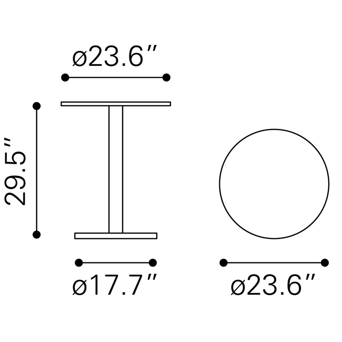 Zuo Modern Alto Bistro Table