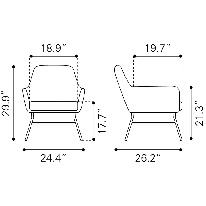 Zuo Modern Hans Accent Chair