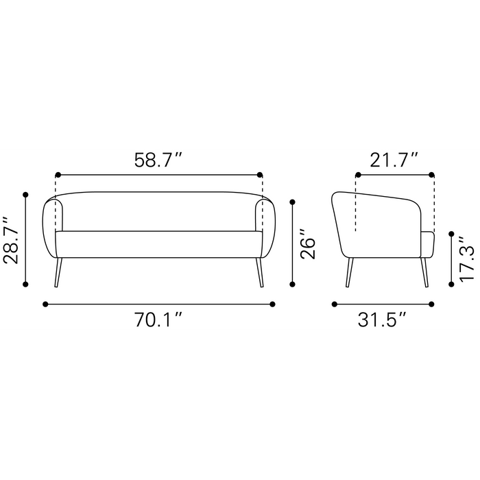 Zuo Modern Karan Sofa