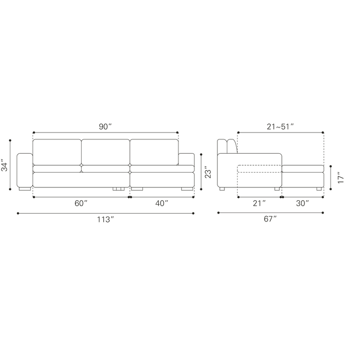 Zuo Modern Brickell Sectional