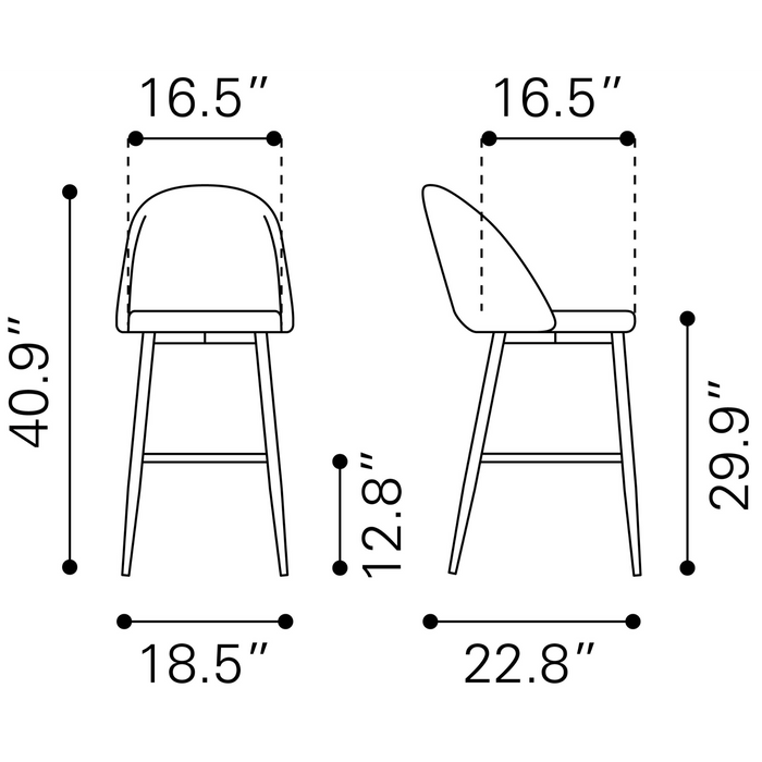 Zuo Modern Cozy Barstool