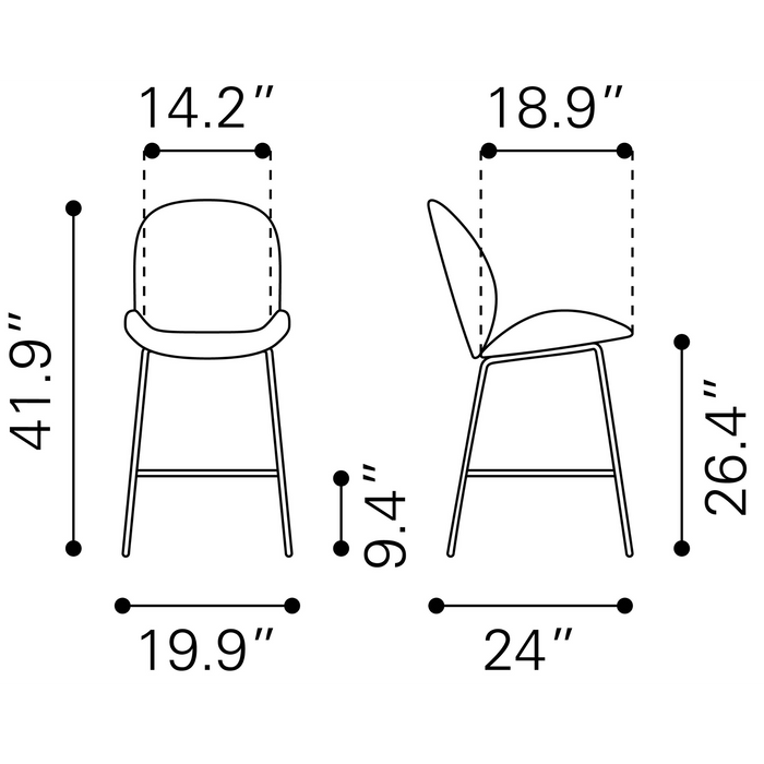 Zuo Modern Miles Counter Stool