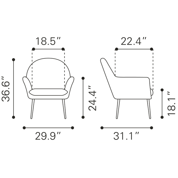 Zuo Modern Alexandria Accent Chair