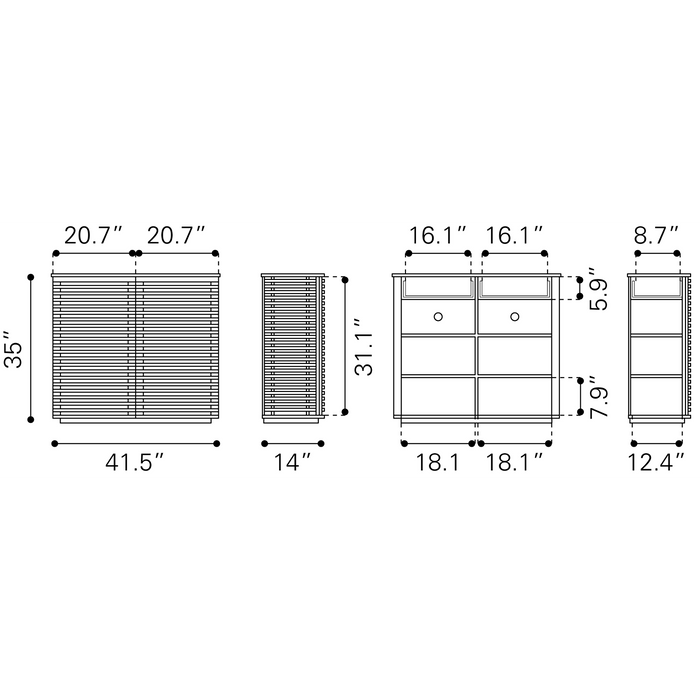 Zuo Modern Linea Cabinet