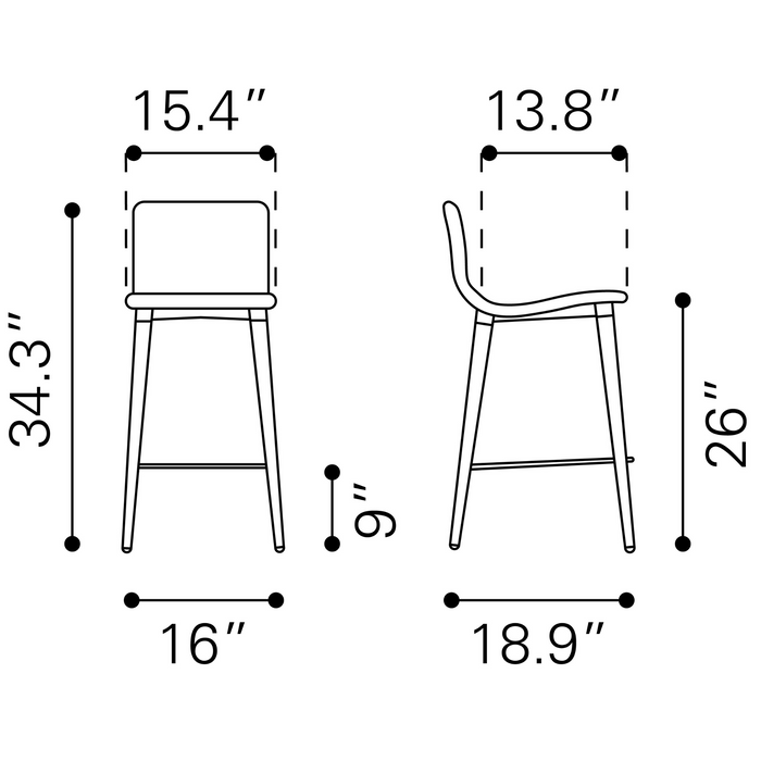 Zuo Modern Jericho Counter Stool