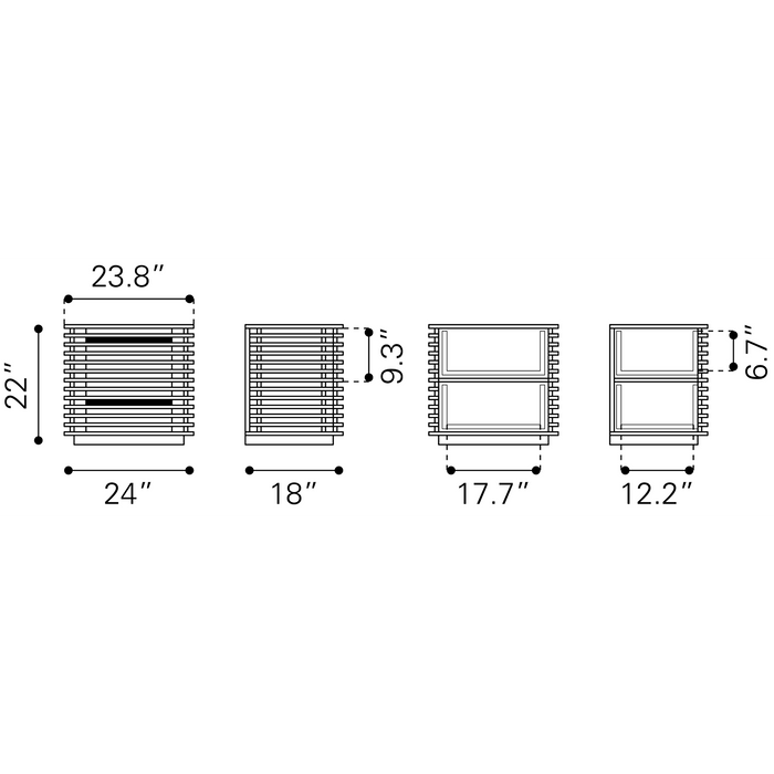 Zuo Modern Linea End Table