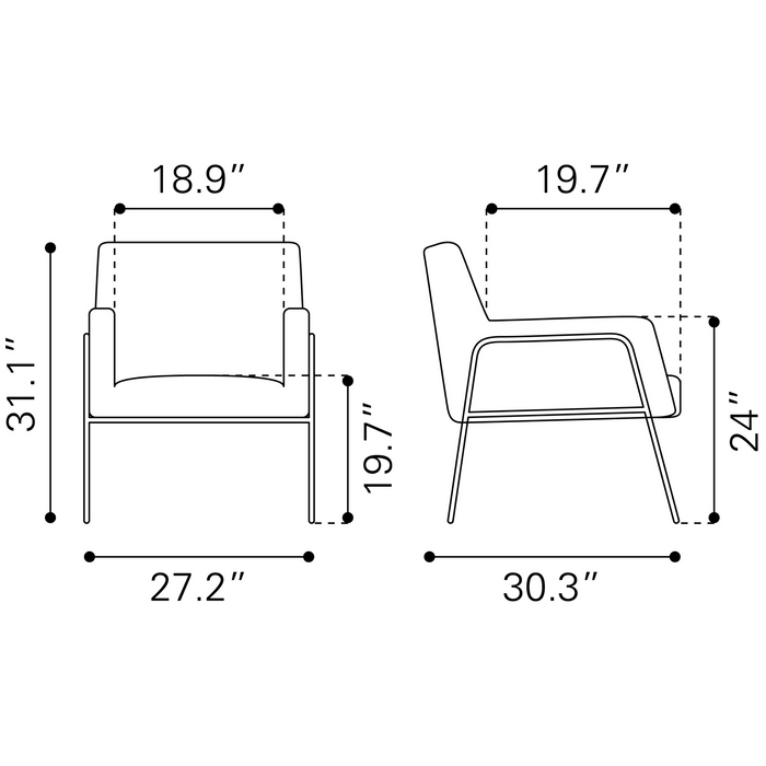 Zuo Modern Charleston Accent Chair