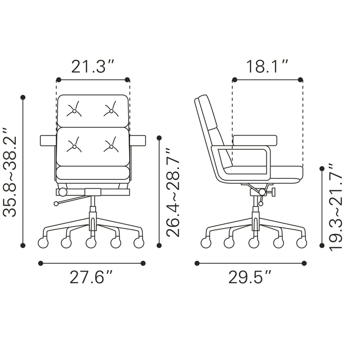 Zuo Modern Smiths Office Chair