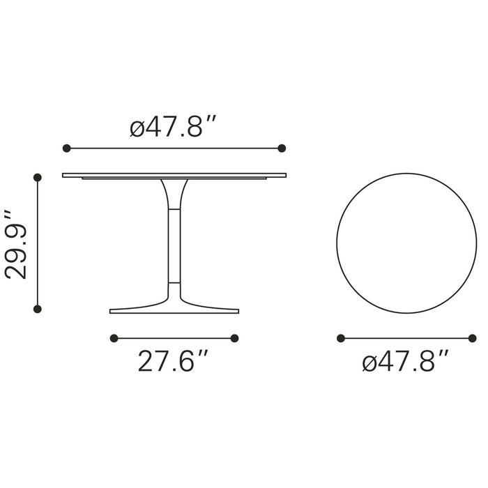 Zuo Modern Metropolis Dining Table