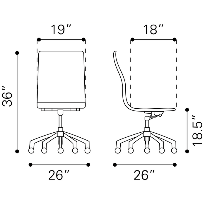 Zuo Modern Glider Conference Chair