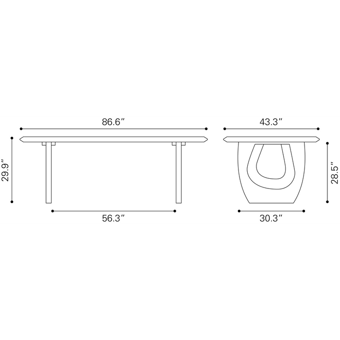 Zuo Modern Arasan Dining Table