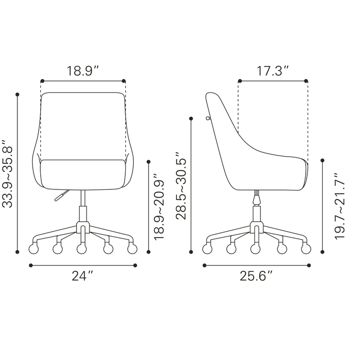 Zuo Modern Madelaine Office Chair