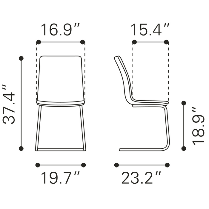 Zuo Modern Sharon Dining Chair (Set of 2)