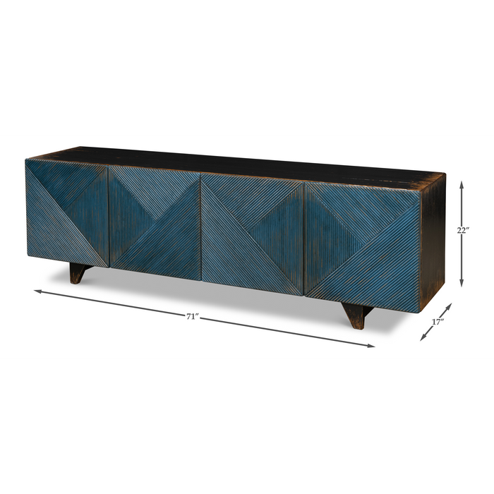 Sarreid Low Wall Console For Tv