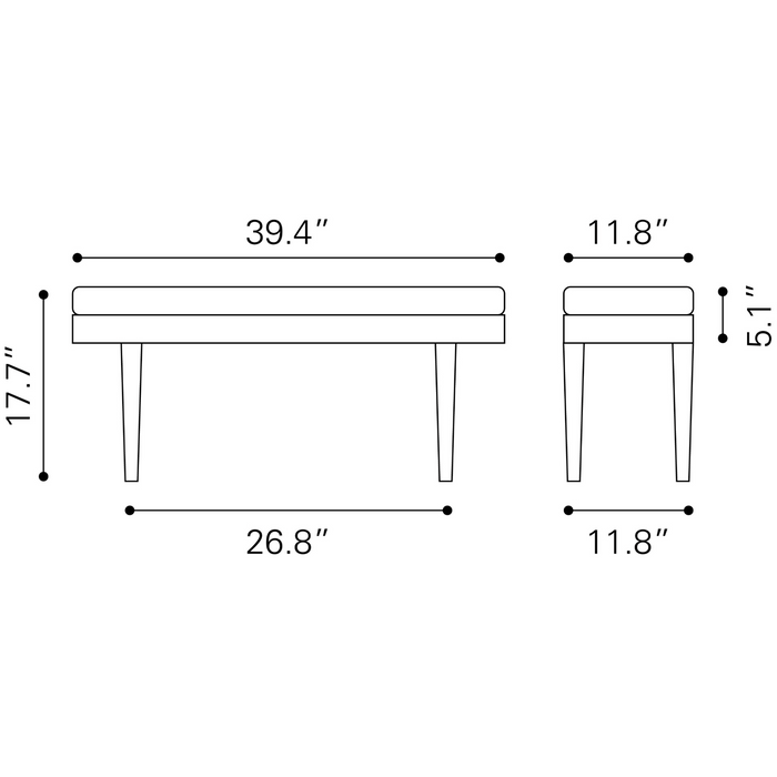 Zuo Modern Kochi Bench