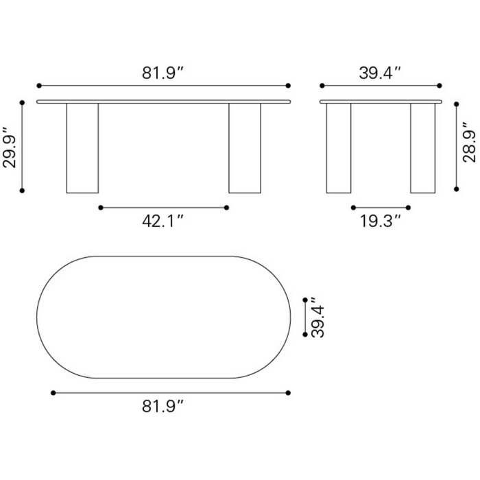 Zuo Modern Risan Dining Table