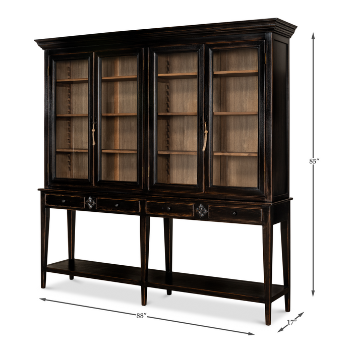 Sarreid Beacon Hill Display Case  Ebony