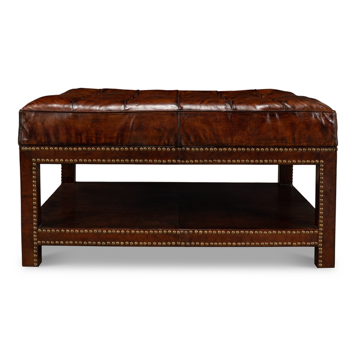 Sarreid  Vintage Tufted Ottoman