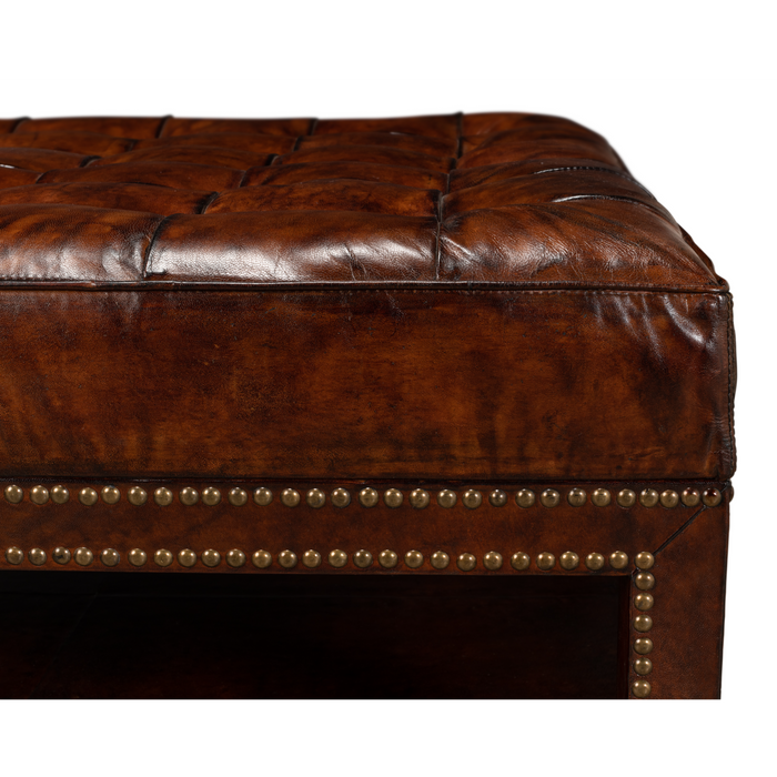 Sarreid  Vintage Tufted Ottoman