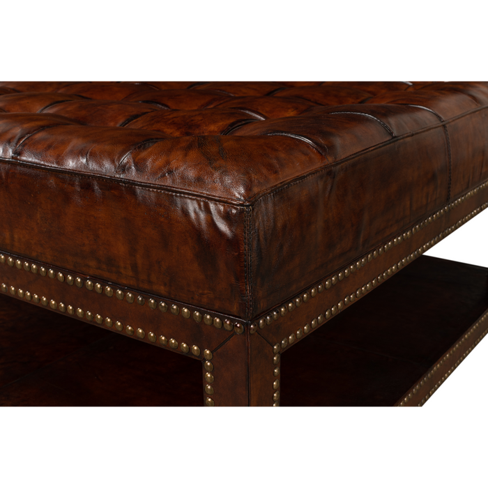 Sarreid  Vintage Tufted Ottoman