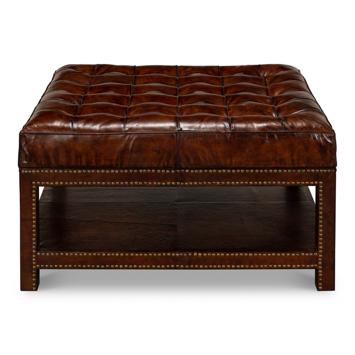 Sarreid  Vintage Tufted Ottoman