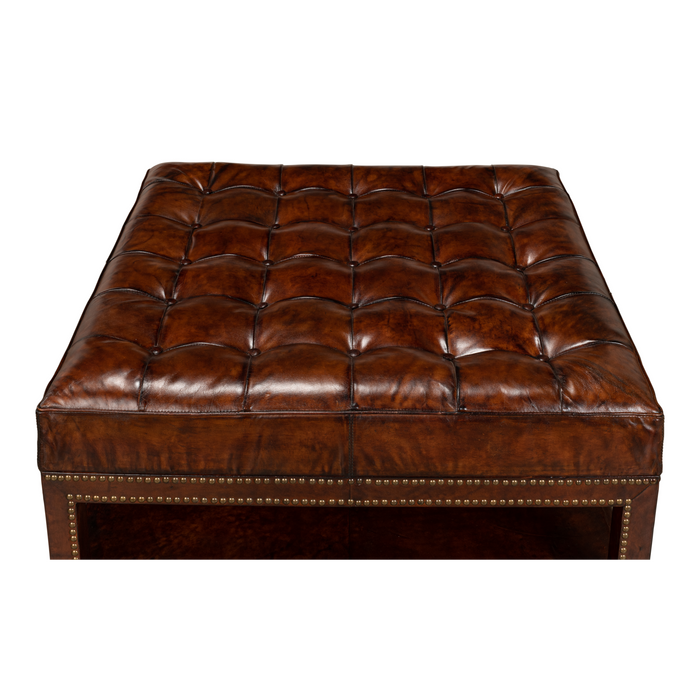 Sarreid  Vintage Tufted Ottoman