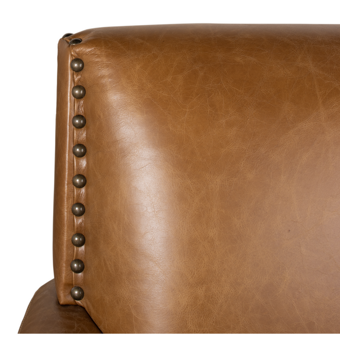 Sarreid Coolidge Leather Swivel Chair