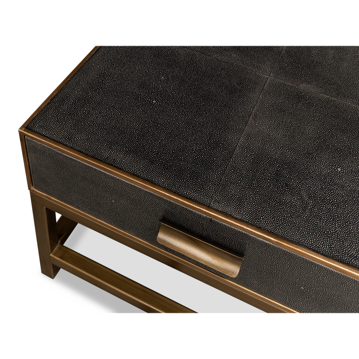 Sarreid Gideon Shagreen Square Coffee Table