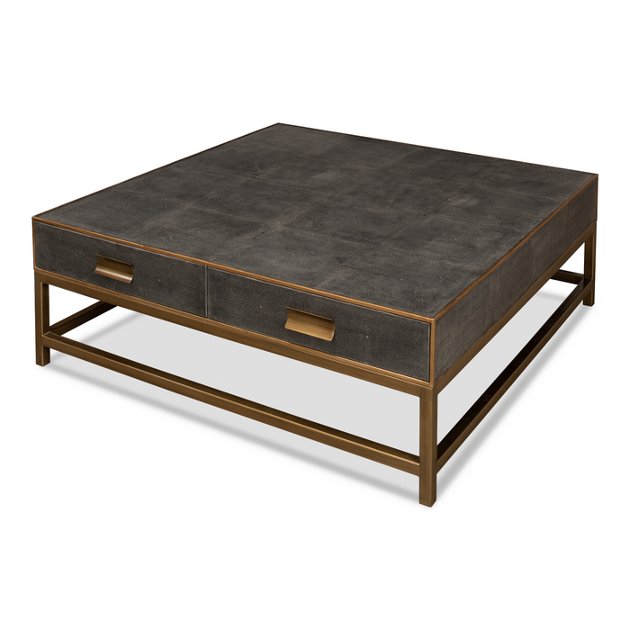 Sarreid Gideon Shagreen Square Coffee Table