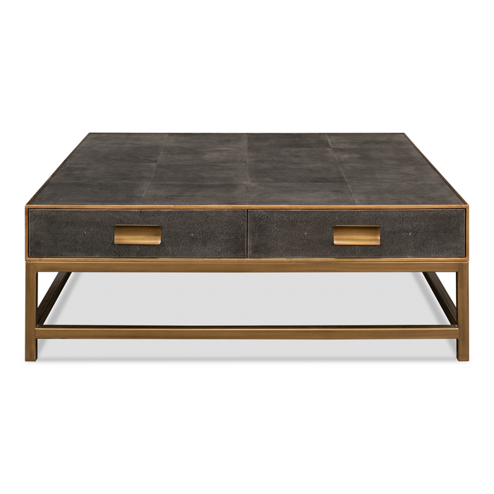 Sarreid Gideon Shagreen Square Coffee Table