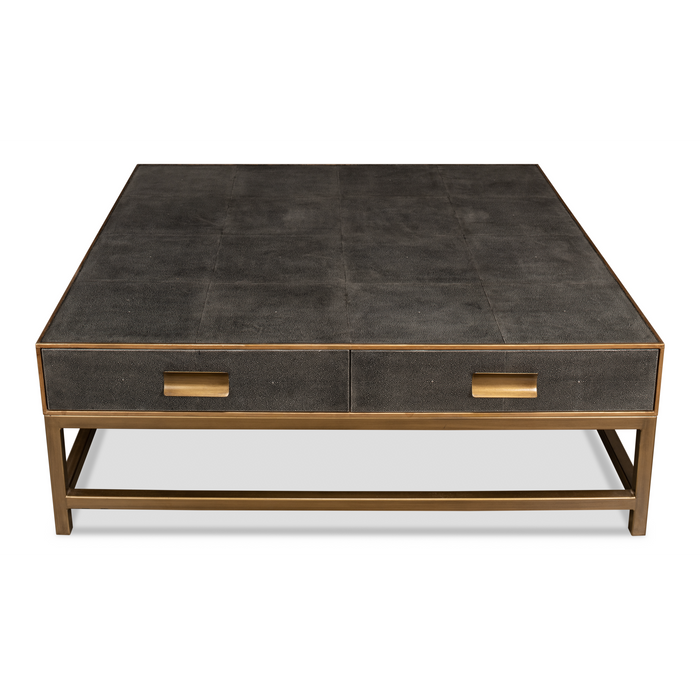 Sarreid Gideon Shagreen Square Coffee Table