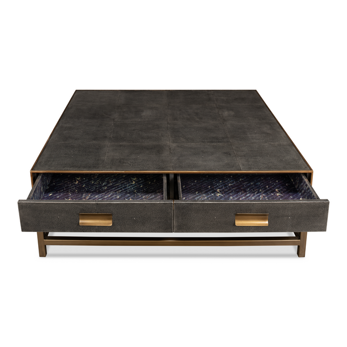 Sarreid Gideon Shagreen Square Coffee Table