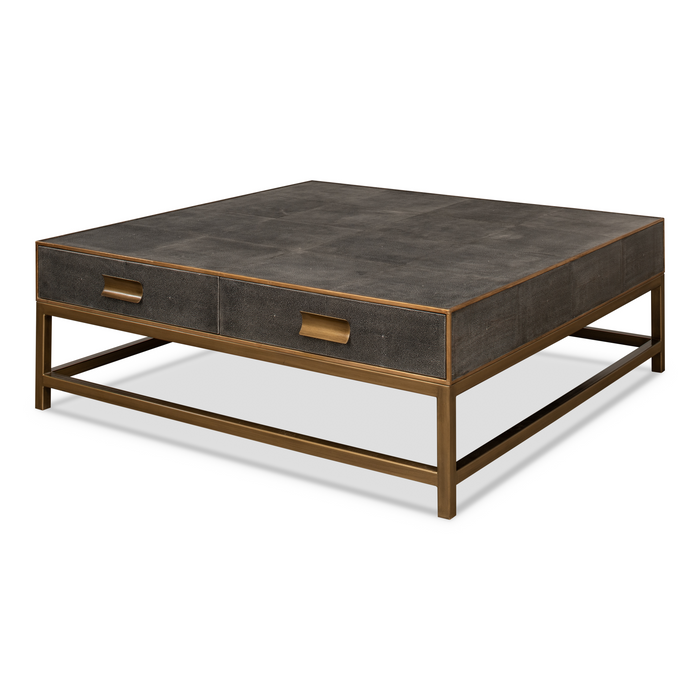 Sarreid Gideon Shagreen Square Coffee Table