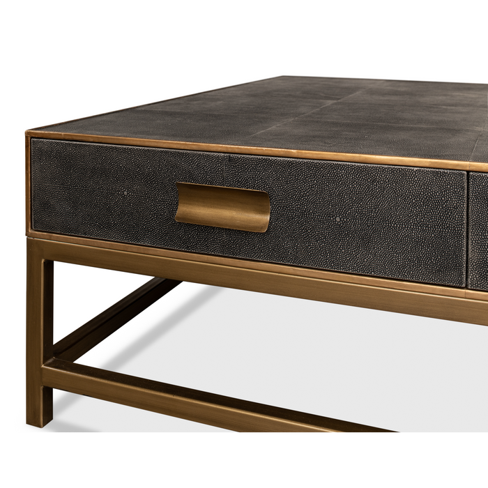 Sarreid Gideon Shagreen Square Coffee Table