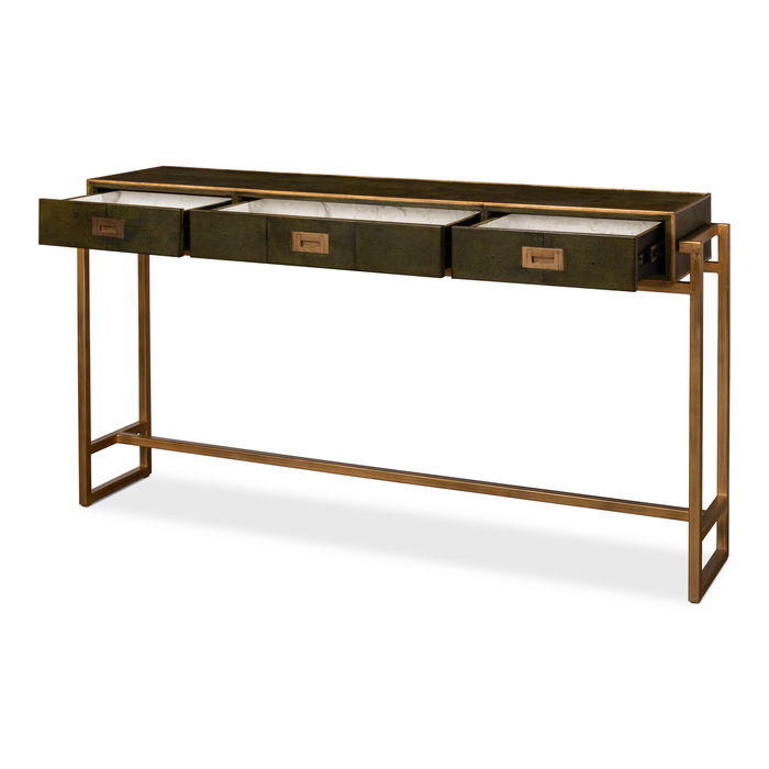 Sarreid Shagreen Console Table