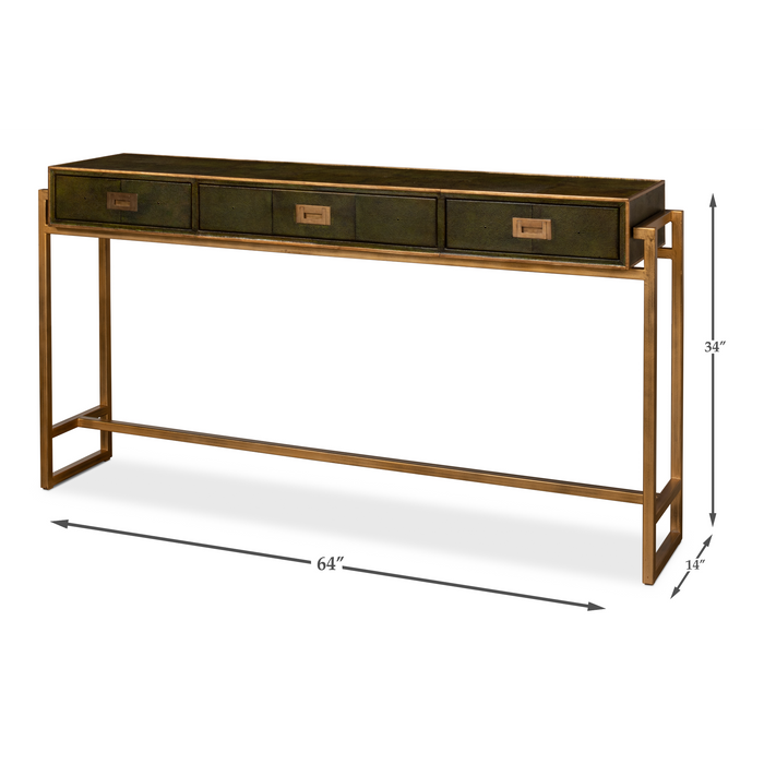 Sarreid Shagreen Console Table