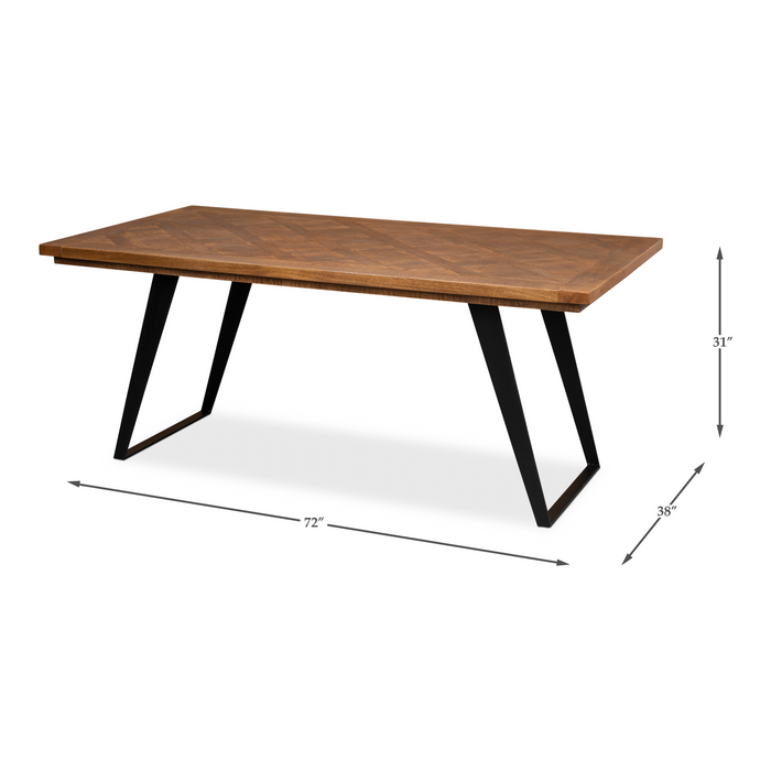 Sarreid Paige Parquet Top Dining Table