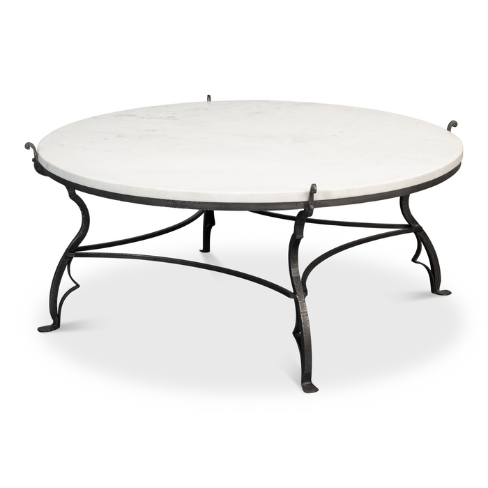 Sarreid Marylin Coffee Table With Marble Top