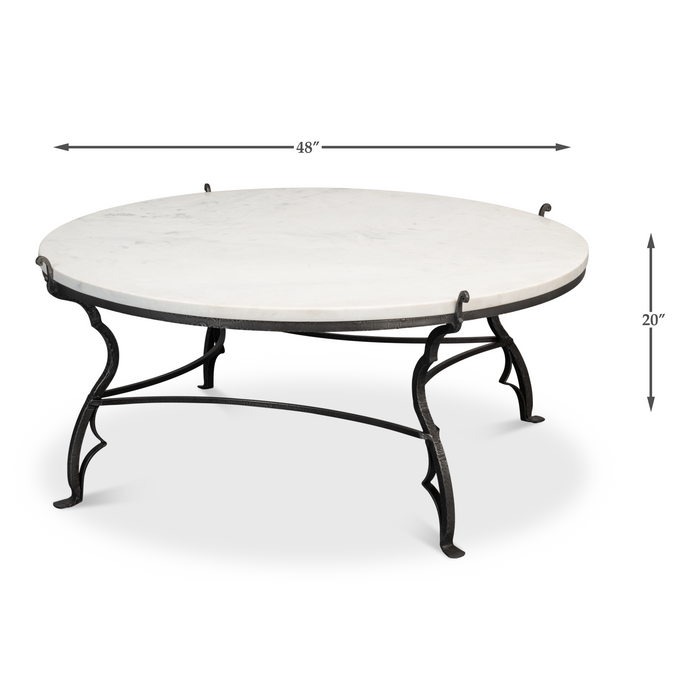 Sarreid Marylin Coffee Table With Marble Top