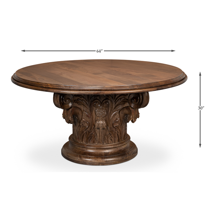 Sarreid Hestia Carved Round Dining Table