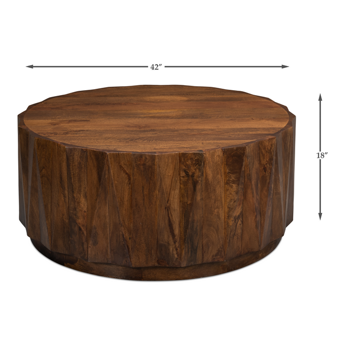 Sarreid Denali Round Cocktail Table