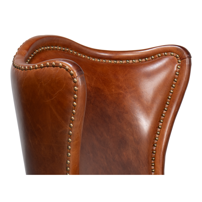 Sarreid Drake Distilled Leather Chair