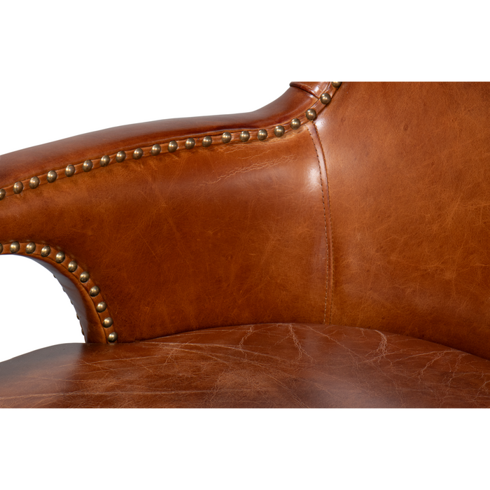 Sarreid Drake Distilled Leather Chair