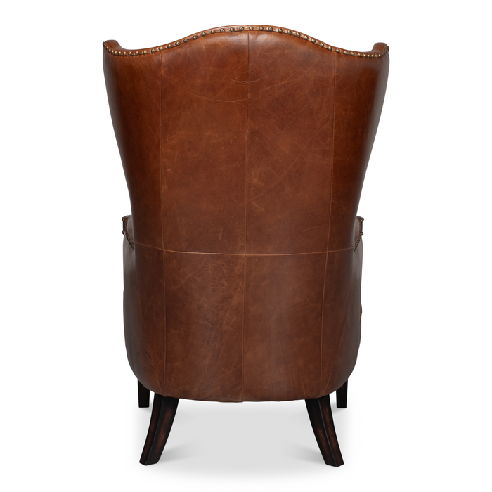 Sarreid Drake Distilled Leather Chair