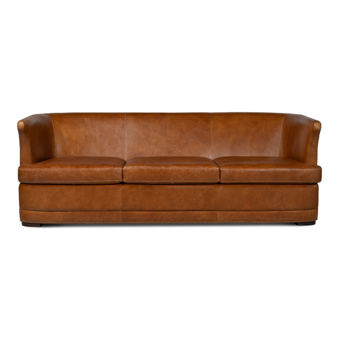 Sarreid Mcmillan Distilled Leather Sofa