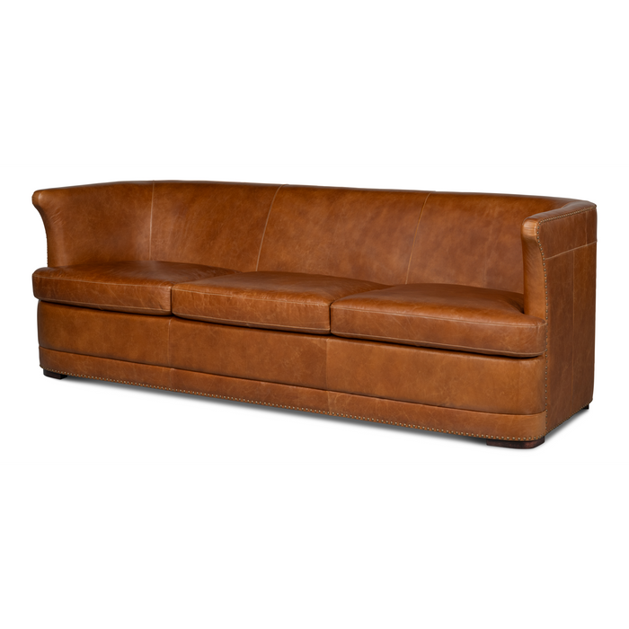 Sarreid Mcmillan Distilled Leather Sofa