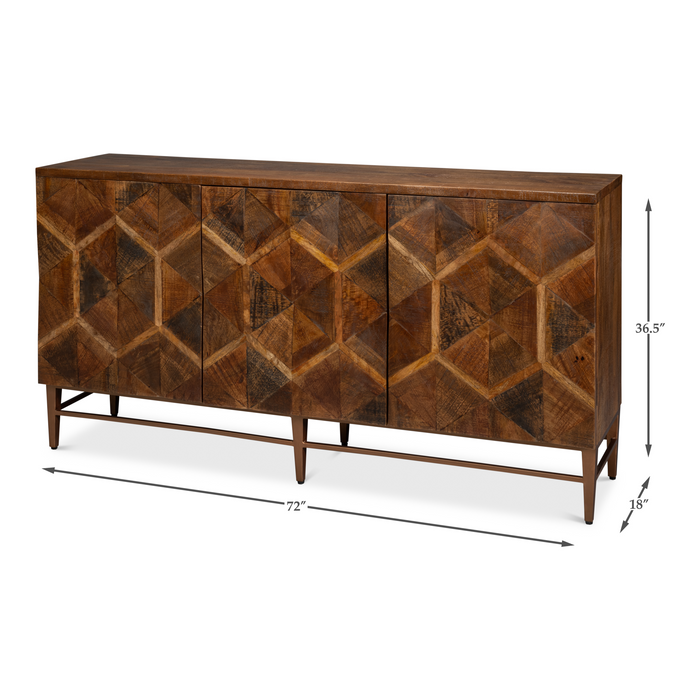 Sarreid Geo 3 Door Sideboard