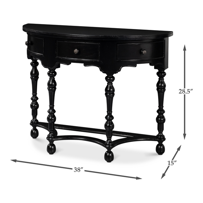 Sarreid Abraham Half Round Console