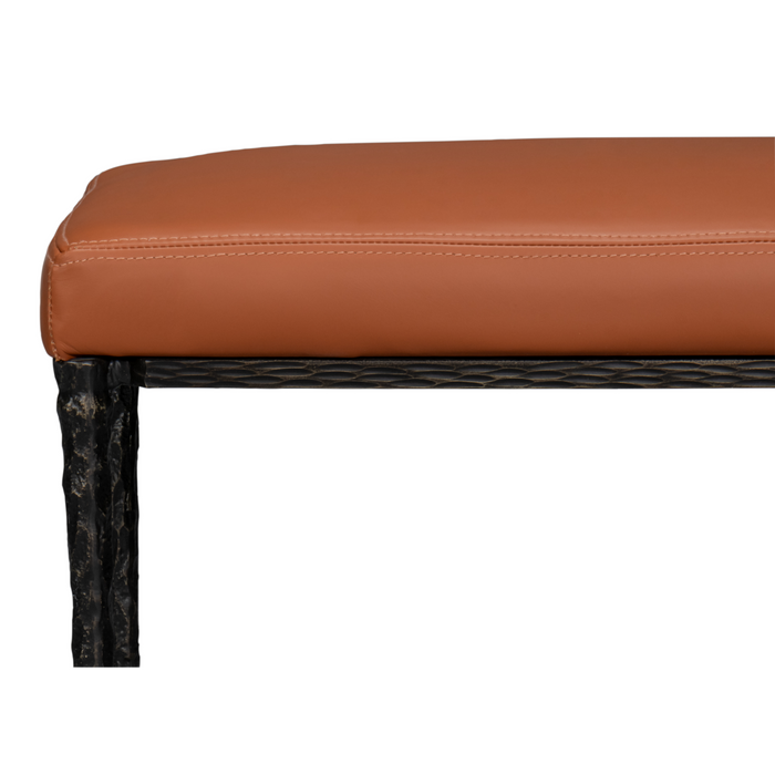 Sarreid Kings Road Leather Bench